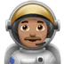 👨🏽‍🚀 man astronaut: medium skin tone display on Apple